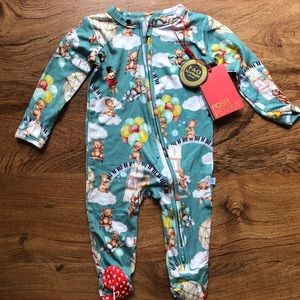 Posh Peanut FAO SCHWARZ Bears Footie Sz 0/3 M